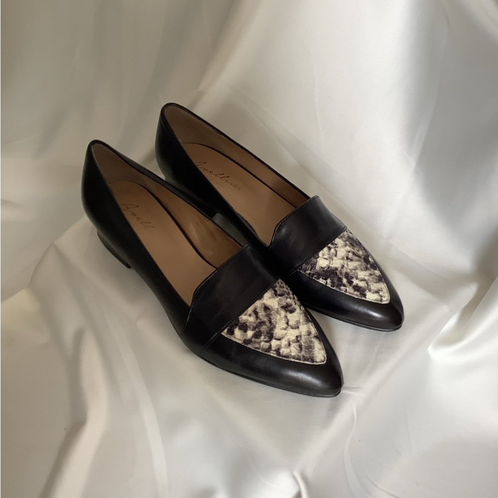 Black and White Women's Loafers